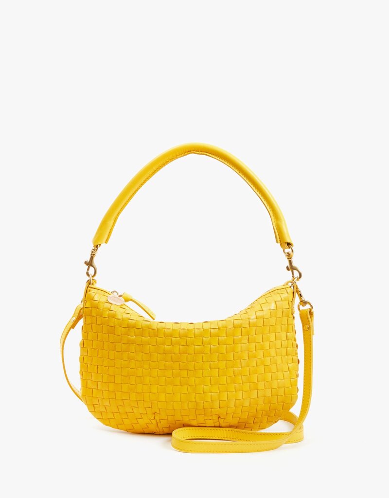 Clare V. Petit Moyen Messenger - Snapdragon Woven Checker