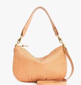 Clare V. Moyen Messenger - Bisque Woven Checker