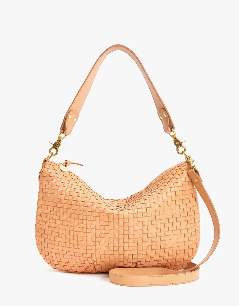 Clare V. Moyen Messenger - Bisque Woven Checker