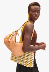 Clare V. Moyen Messenger - Bisque Woven Checker
