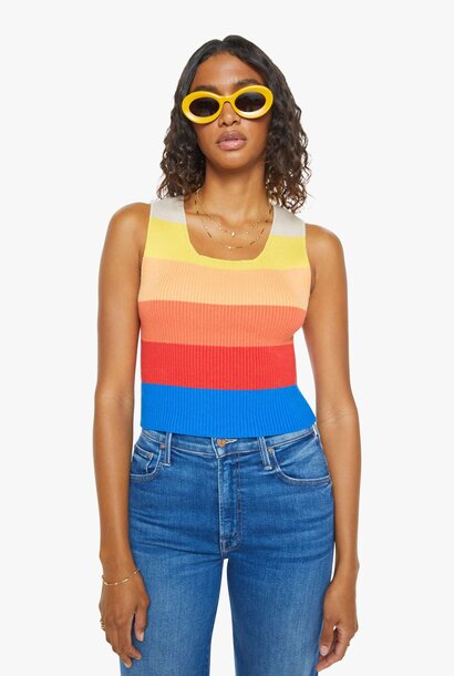 Round Neck Rib Tank - Over the Horizon