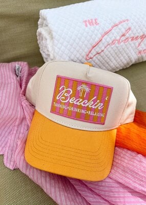 Kenz Kustomz Beachin' Vintage Trucker Hat - Orange