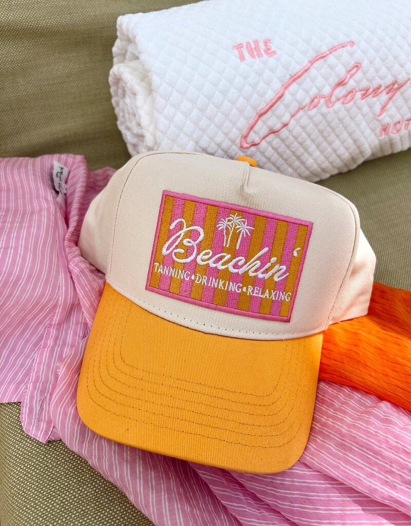 Kenz Kustomz Beachin' Vintage Trucker Hat - Orange
