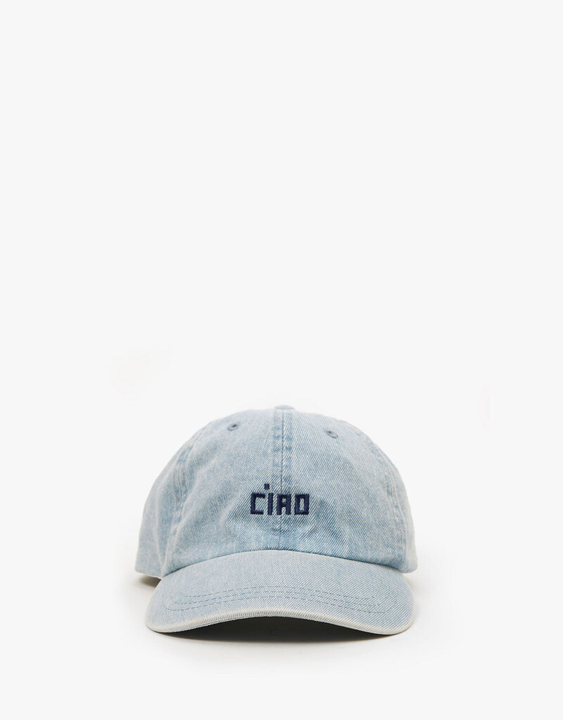 Clare V. Ciao Baseball Hat - Light Denim
