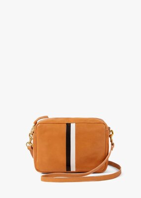 Clare V. Midi Sac - Natural w/ Black & Cream Stripe