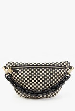 Clare V. Grande Fanny - Black & Cream Woven Checker