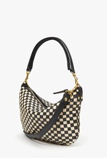 Clare V. Petit Moyen - Black & Cream Woven Checker