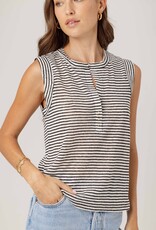 Sundays Stripe Linen Sky Tee