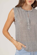 Sundays Stripe Linen Sky Tee