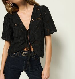 Nation Rosalyn Tie Front Top