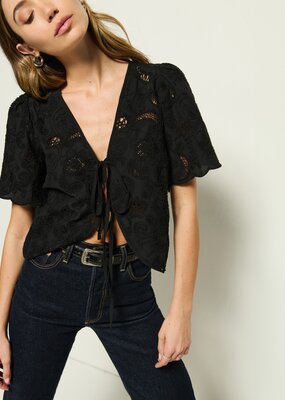 Nation Rosalyn Tie Front Top