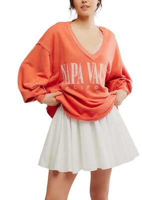 Free People Venice V-Neck Graphic