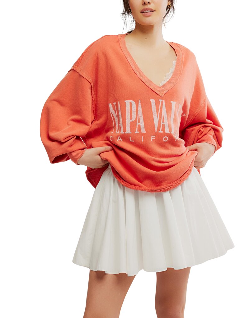 Free People Venice V-Neck Graphic
