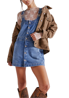 Free People Edie Denim Skirtall