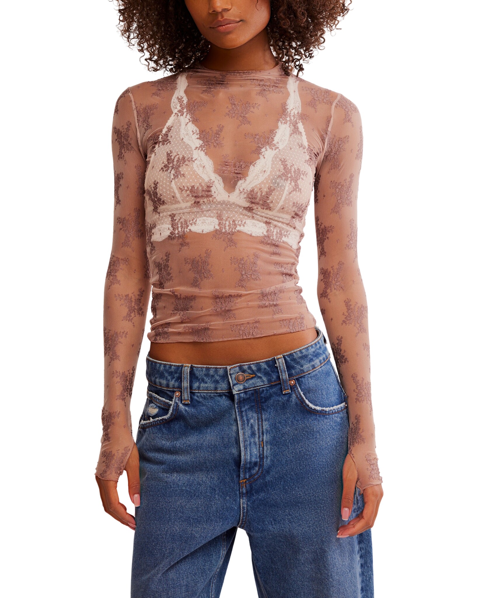 フリーピープル Free People Two Tone Lady Lux レディース シャツ トップス Fawn Combo Free People Two Tone Lady Lux Top – Indigo