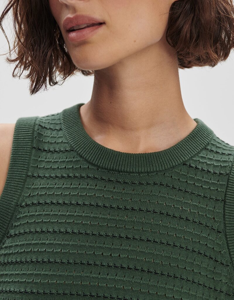 Varley Mindy Contrast Stitch Knit Dress