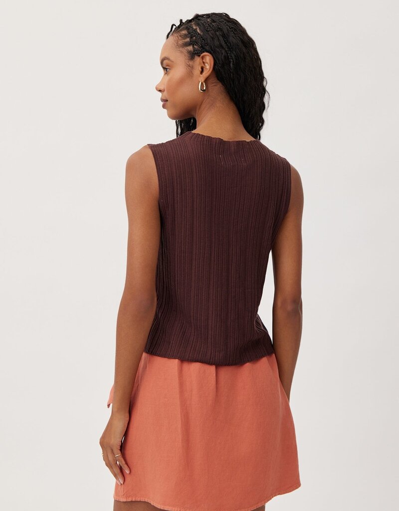 Bella Dahl Texture Ribbed Mock Neck Top