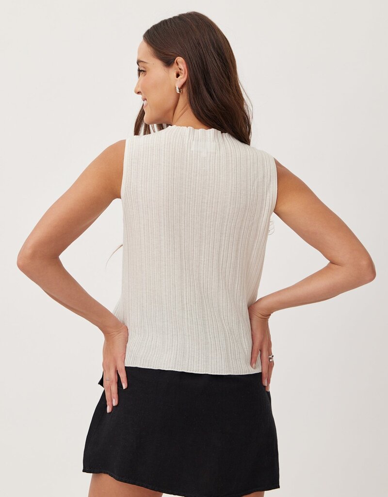 Bella Dahl Texture Ribbed Mock Neck Top
