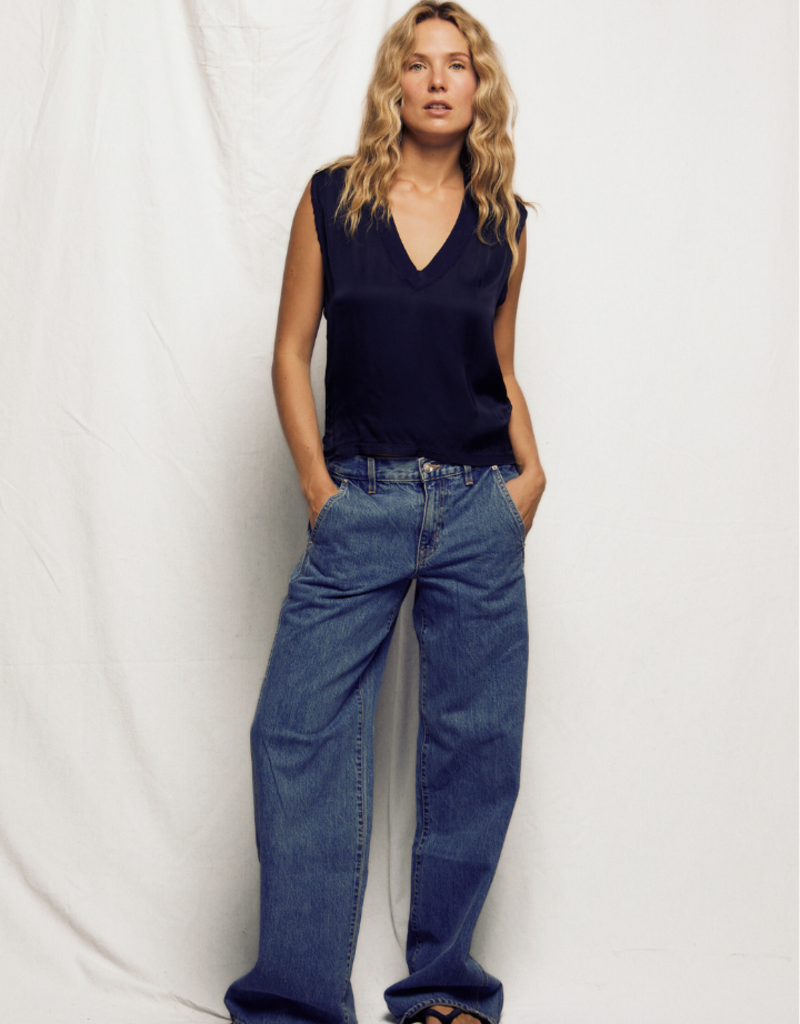 perfectwhitetee Celina Satin Tee