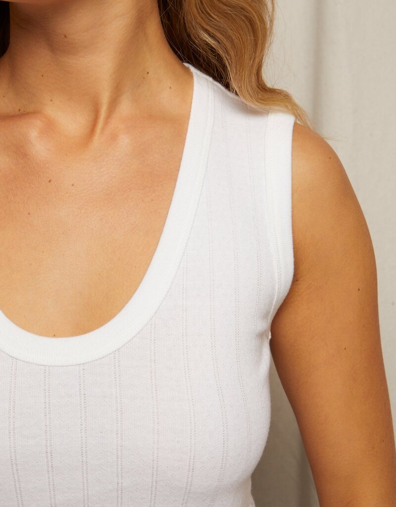 perfectwhitetee Jordan Pointelle Tank