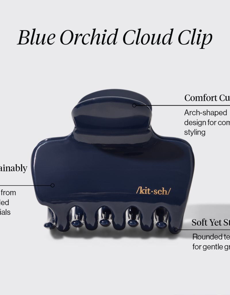 Kitsch Recycled Plastic Puffy Cloud Clip  - Blue Orchid