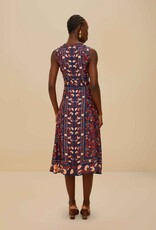Farm Rio Boho Floral Scarf Midi Dress