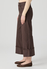 Paige Sasha Ankle Wide Leg - Rich Chocolate