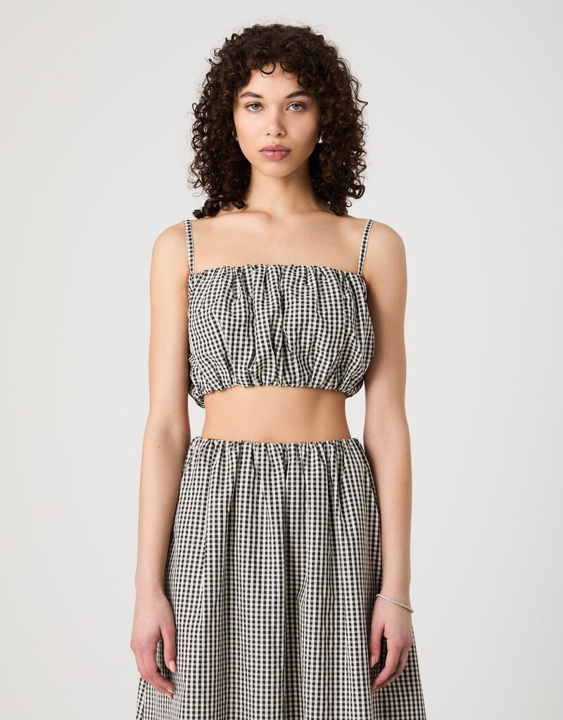 French Connection Gingham Crop Top