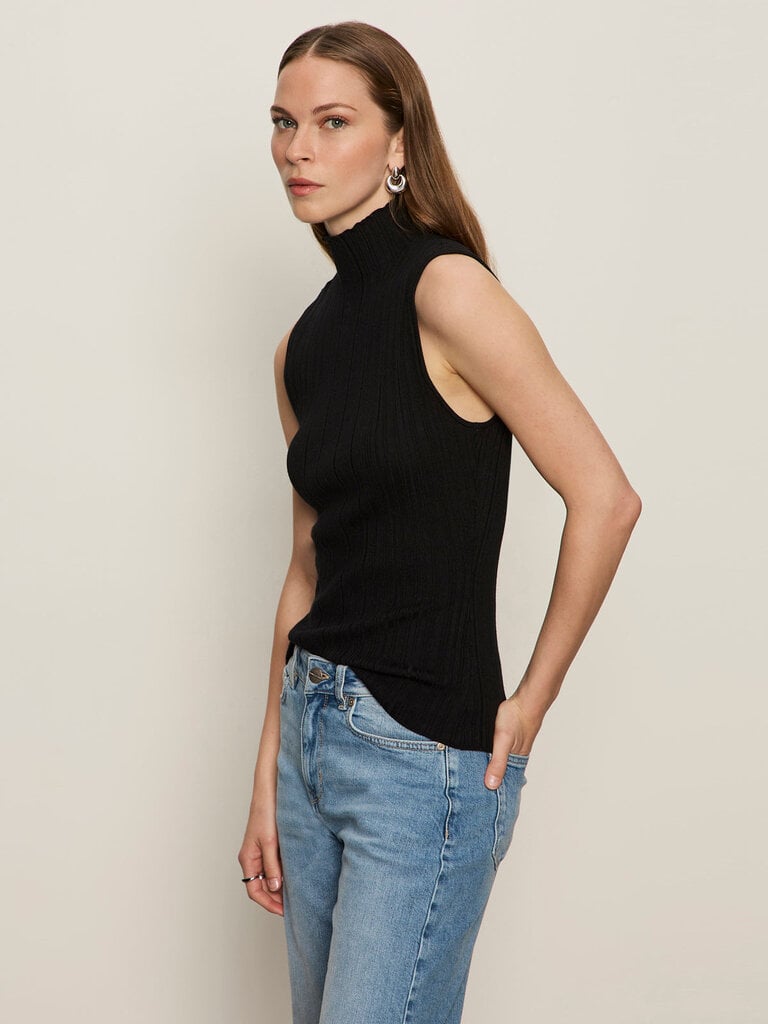 Sanctuary Ribbed Funnel Neck Top