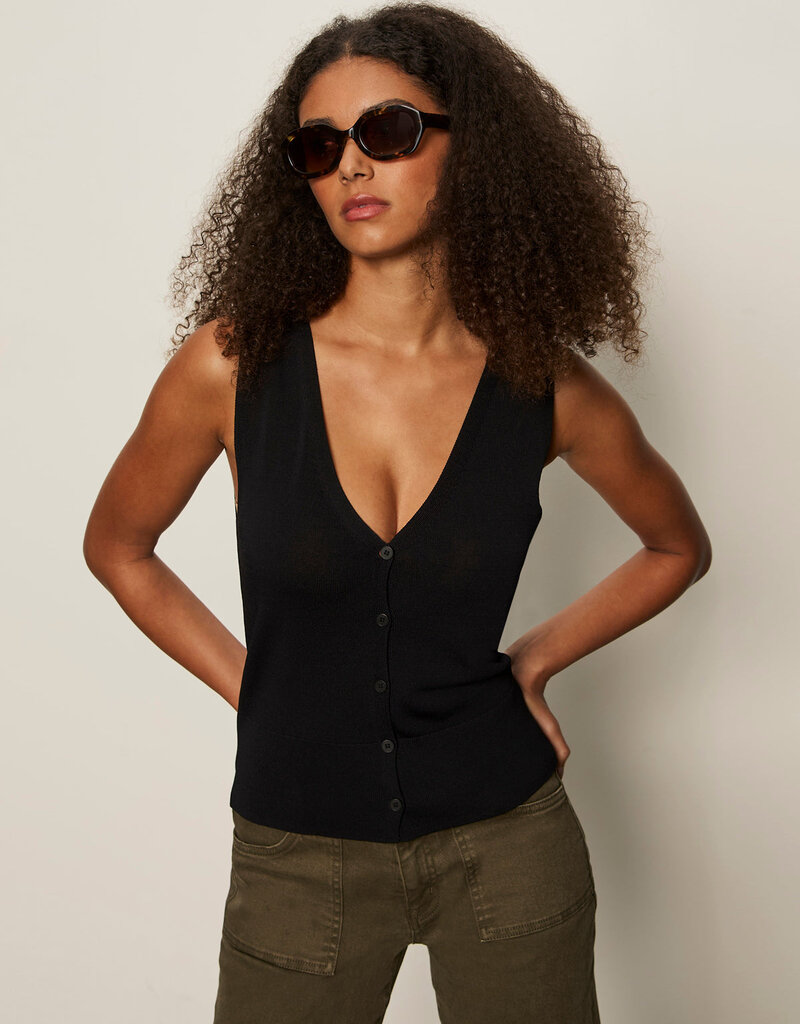 Sanctuary Knitted Button Front Top