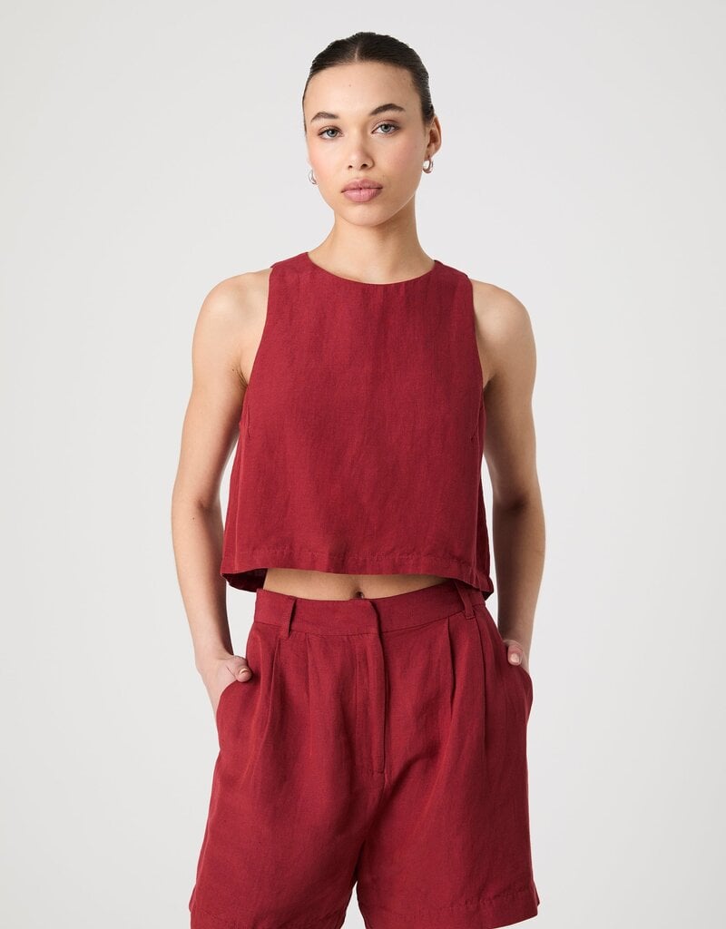 French Connection Birdie Linen Top