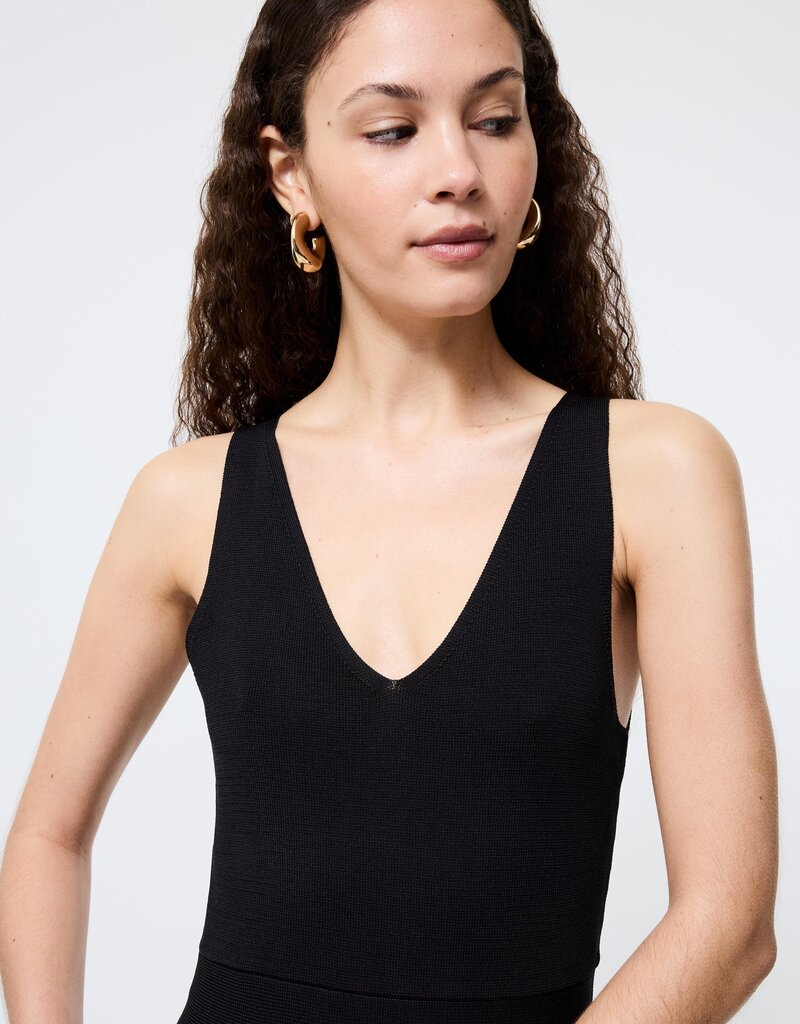 French Connection Fit & Flare Knit Midi Dress