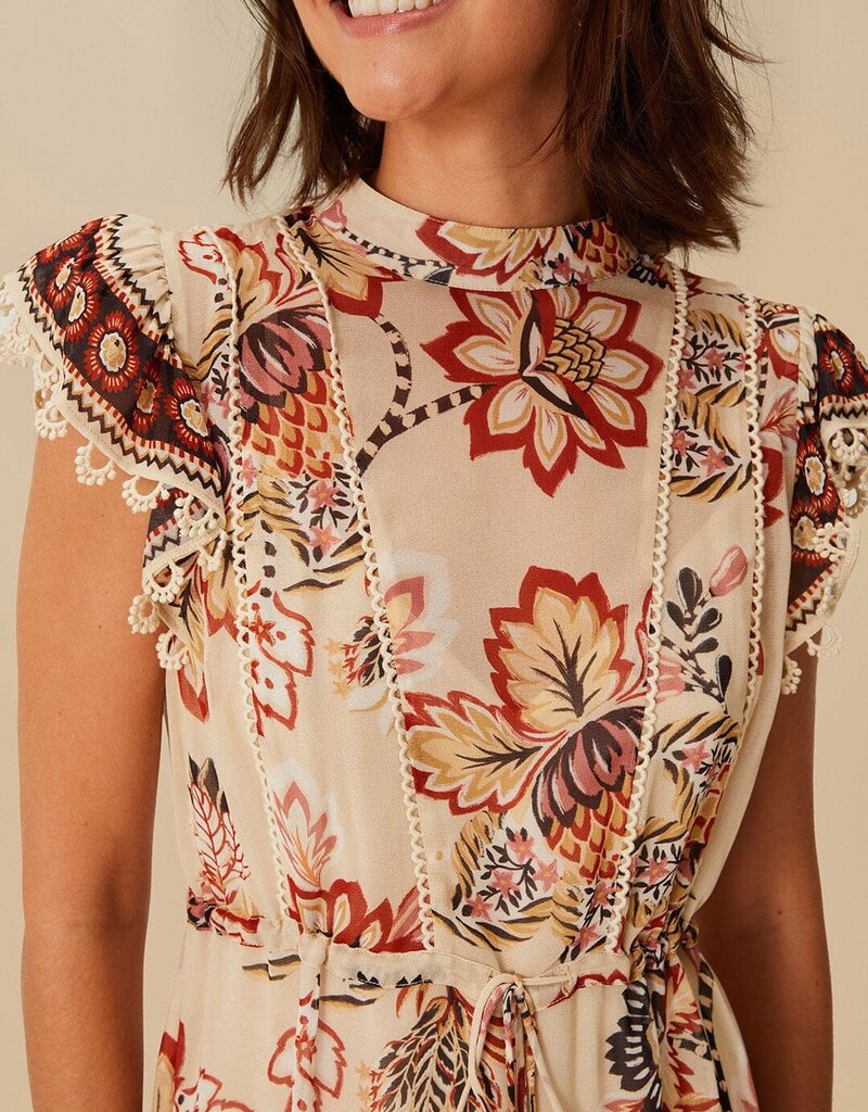 Farm Rio Aura Floral Mini Dress