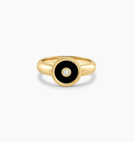 Thatch Balia Black Enamel Ring