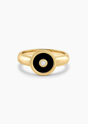 Thatch Balia Black Enamel Ring