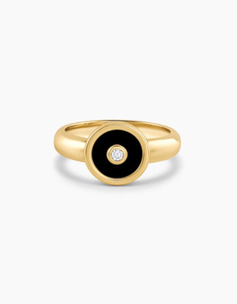 Thatch Balia Black Enamel Ring