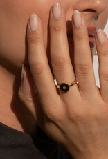 Thatch Balia Black Enamel Ring
