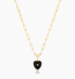 Thatch Isabel Onyx Heart Necklace