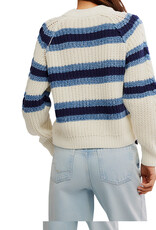 Free People Frankie Cable Striped Pullover