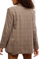 Free People Paper Cut Pinstripe Blazer