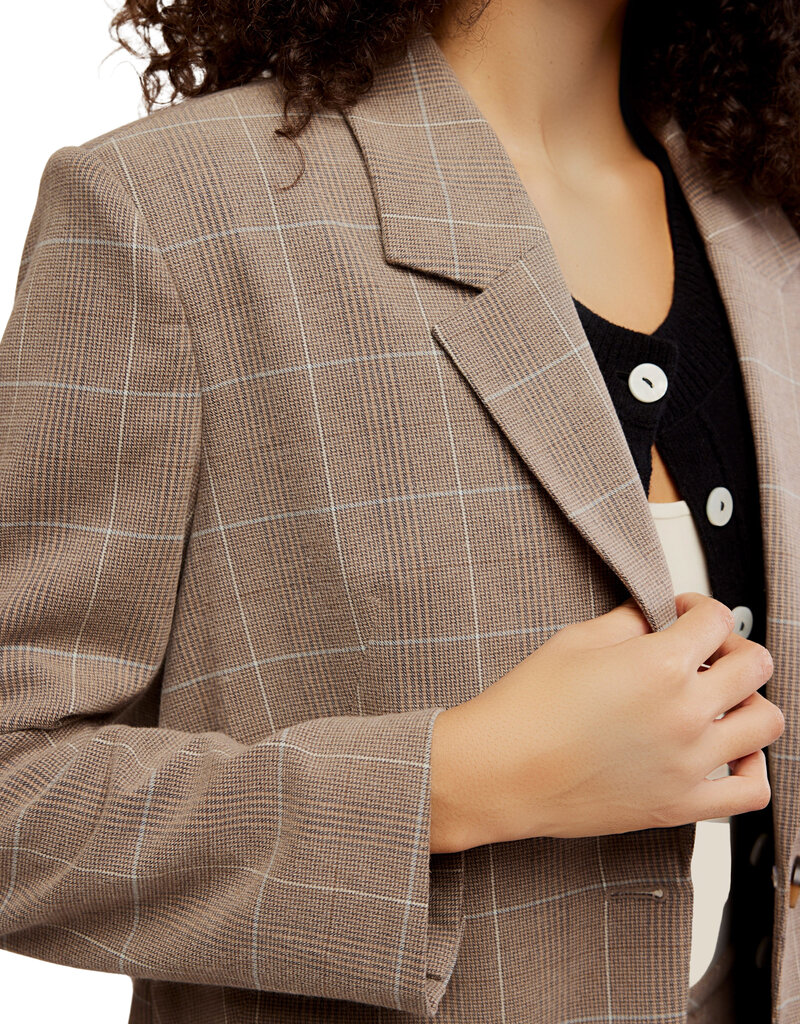 Free People Paper Cut Pinstripe Blazer