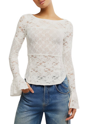 Free People Lace Layering Long Sleeve