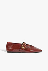 Schutz Courtney Buckle Patent Flat