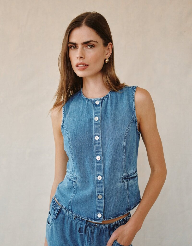 Bella Dahl High Neck Fitted Vest