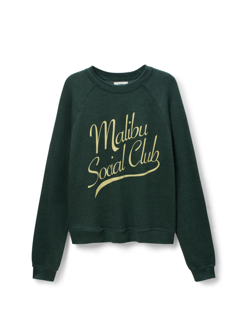 Sunny Somewhere Malibu Social Club Raglan Sweatshirt