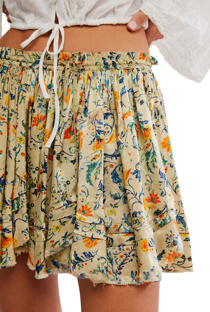 Third Charm Printed Mini Skirt