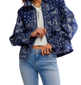 Free People Bandana Jacquard Shirt