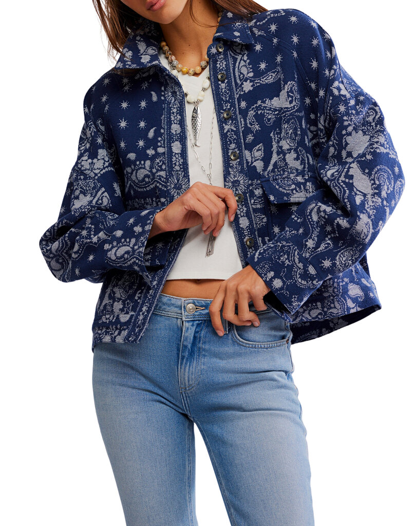 Free People Bandana Jacquard Shirt