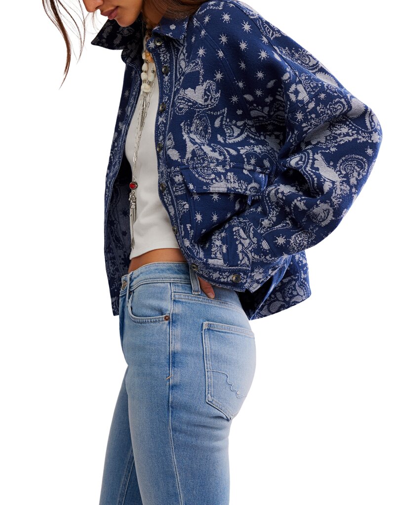 Free People Bandana Jacquard Shirt