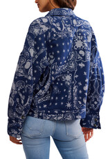 Free People Bandana Jacquard Shirt